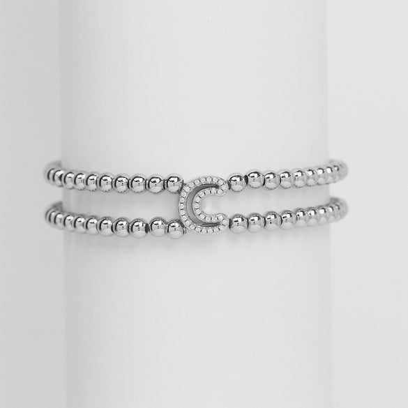 Wholesale Bracelet Copper Plated Gold Cute Letters Pattern Electroplating For Women