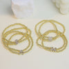 Wholesale Bracelet Copper Plated Gold Cute Letters Pattern Electroplating For Women
