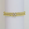 Wholesale Bracelet Copper Plated Gold Cute Letters Pattern Electroplating For Women
