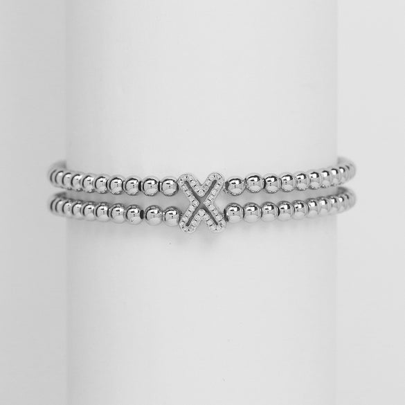 Wholesale Bracelet Copper Plated Gold Cute Letters Pattern Electroplating For Women