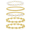Wholesale Bracelet Copper Plated Pearl Gold Beaded Geometric Minimalist Style For Women
