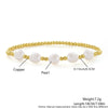 Wholesale Bracelet Copper Plated Pearl Gold Beaded Geometric Minimalist Style For Women