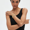 Wholesale Bracelet Copper Plated Pearl Gold Beaded Geometric Minimalist Style For Women