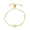 Wholesale Bracelet Copper Plated With Real Gold Full Of Zirconium English Letter Design