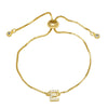 Wholesale Bracelet Copper Plated With Real Gold Full Of Zirconium English Letter Design