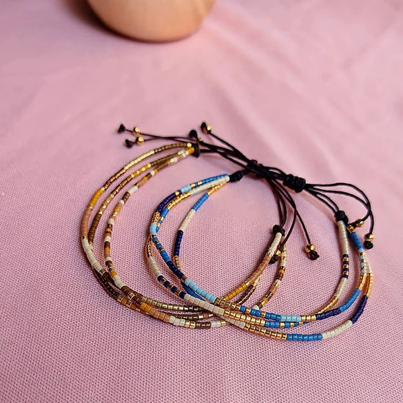 Wholesale Bracelet Glass Glaze Geometric Handmade Woven For Women