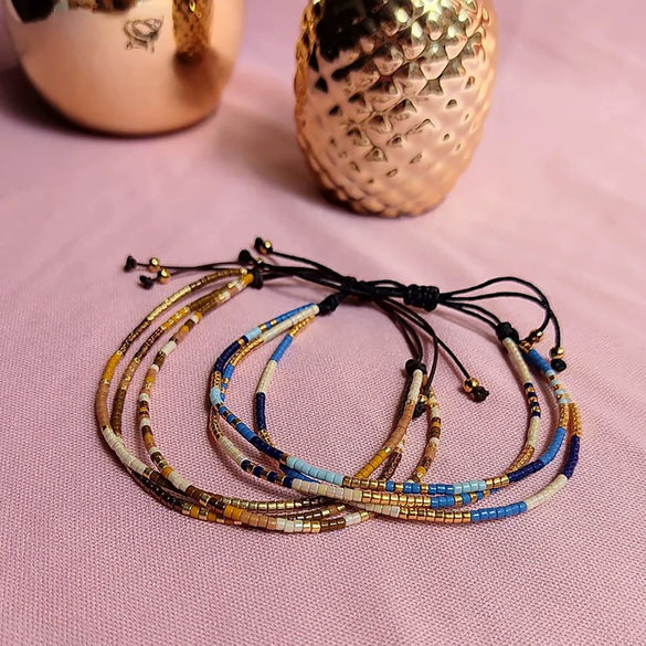 Wholesale Bracelet Glass Glaze Geometric Handmade Woven For Women