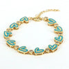 Wholesale Bracelet Gold Plated Copper Inlaid With Zircon Love Peach Heart Bohemian Style