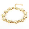 Wholesale Bracelet Gold Plated Copper Inlaid With Zircon Love Peach Heart Bohemian Style