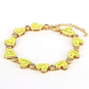 Wholesale Bracelet Gold Plated Copper Inlaid With Zircon Love Peach Heart Bohemian Style