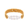 Wholesale Bracelet Jewelry Stainless Steel Geometric Splicing Retro Fashion Electroplated For Women