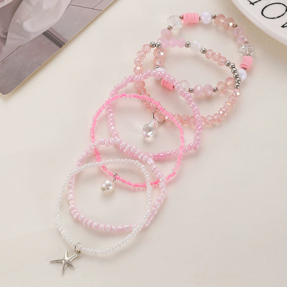 Wholesale Bracelet Mixed Materials Retro Style Star Shape Handmade