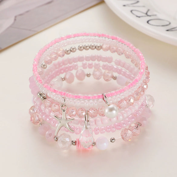 Wholesale Bracelet Mixed Materials Retro Style Star Shape Handmade