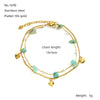 Wholesale Bracelet Natural Gravel Titanium Steel Heart Shape Electroplating For Women