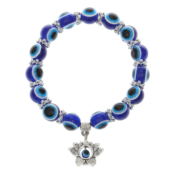 Wholesale Bracelet Resin Round Beads Devil's Eye Butterfly Love Fatima's Hand Pendant Handmade Unisex