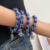 Wholesale Bracelet Resin Round Beads Devil's Eye Butterfly Love Fatima's Hand Pendant Handmade Unisex