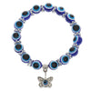 Wholesale Bracelet Resin Round Beads Devil's Eye Butterfly Love Fatima's Hand Pendant Handmade Unisex