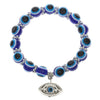 Wholesale Bracelet Resin Round Beads Devil's Eye Butterfly Love Fatima's Hand Pendant Handmade Unisex