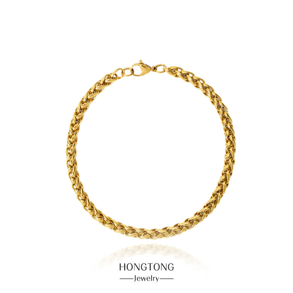 Wholesale Bracelet Retro Stainless Steel Electroplating Letters Numbers Text Unisex