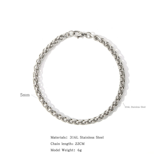 Wholesale Bracelet Retro Stainless Steel Electroplating Letters Numbers Text Unisex