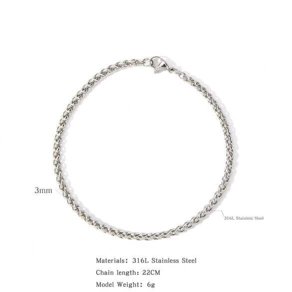 Wholesale Bracelet Retro Stainless Steel Electroplating Letters Numbers Text Unisex