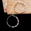 Wholesale Bracelet Retro Style Natural Freshwater Pearl Copper Platinum Plated