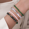 Wholesale Bracelet Rice Beads Black Magic Sand Acrylic Handmade Letter Design Unisex