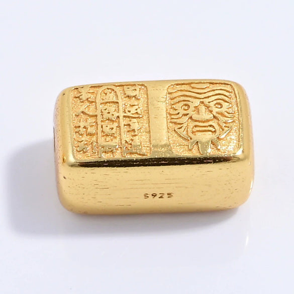 Wholesale Bracelet S925 Silver Fiveway God Of Wealth Square Bead Electroplated