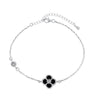 Wholesale Bracelet S925 Sterling Silver Geometric Good Luck Clover Electroplated For Women