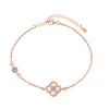 Wholesale Bracelet S925 Sterling Silver Geometric Good Luck Clover Electroplated For Women