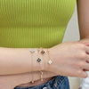 Wholesale Bracelet S925 Sterling Silver Geometric Good Luck Clover Electroplated For Women