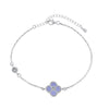 Wholesale Bracelet S925 Sterling Silver Geometric Good Luck Clover Electroplated For Women