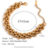 Wholesale Bracelet Set Necklace Stainless Steel Geometric 18K Gold Plated Handmade