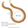 Wholesale Bracelet Set Necklace Stainless Steel Geometric 18K Gold Plated Handmade