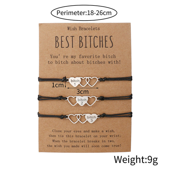 Wholesale Bracelet Set Stainless Steel Love Pattern Handmade Unisex