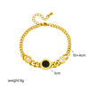 Wholesale Bracelet Stainless Steel Asymmetrical Chain Roman Round Retro Simple Elegant Electroplated Unisex