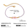 Wholesale Bracelet Stainless Steel Colored Rope Electroplating Letters Numbers Text Style