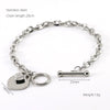 Wholesale Bracelet Stainless Steel Couple Heart Shape Electroplating Design