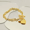 Wholesale Bracelet Stainless Steel Couple Heart Shape Electroplating Design