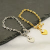 Wholesale Bracelet Stainless Steel Couple Heart Shape Electroplating Design