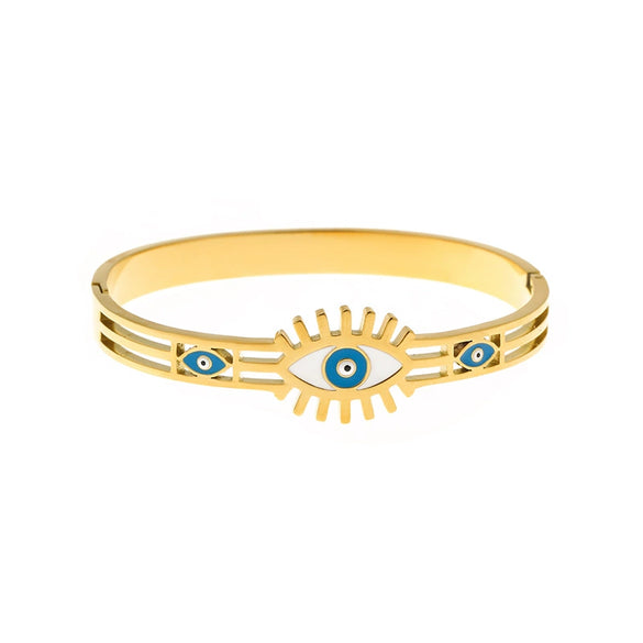 Wholesale Bracelet Stainless Steel Eye Enamel Electroplating Sweet And Cool Style
