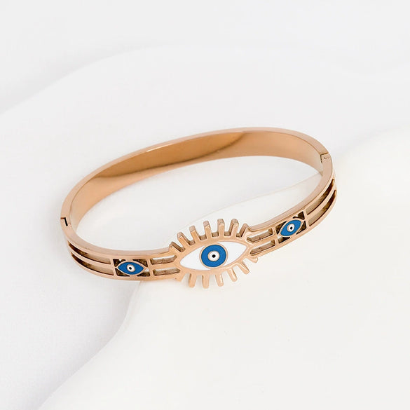 Wholesale Bracelet Stainless Steel Eye Enamel Electroplating Sweet And Cool Style