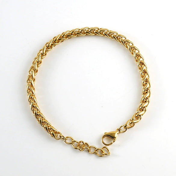 Wholesale Bracelet 316L Stainless Steel Geometric Electroplating Unisex Hiphop Trendy High Street