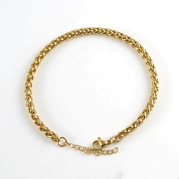 Wholesale Bracelet 316L Stainless Steel Geometric Electroplating Unisex Hiphop Trendy High Street