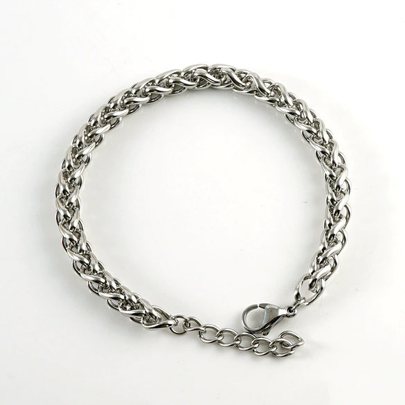 Wholesale Bracelet 316L Stainless Steel Geometric Electroplating Unisex Hiphop Trendy High Street