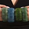 Wholesale Bracelet 316L Stainless Steel Geometric Emerald Green Natural Stone Elastic Rope Electroplating Light Luxury Highend Simple And Elegant