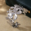 Wholesale Bracelet Stainless Steel Geometric Flower Hollow Opening Electroplated