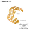 Wholesale Bracelet Stainless Steel Geometric Flower Hollow Opening Electroplated