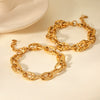 Wholesale Bracelet Stainless Steel Geometric Ins Style 18K Goldplated Electroplating