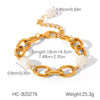 Wholesale Bracelet Stainless Steel Geometric Ins Style 18K Goldplated Electroplating